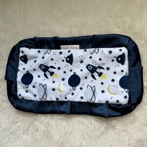 Minky Couture Mini Baby Lovey Blanket Space Rocket Print